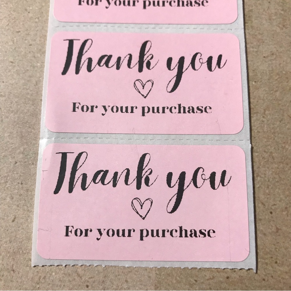 100 Thank you for your purchase thermal stickers #990